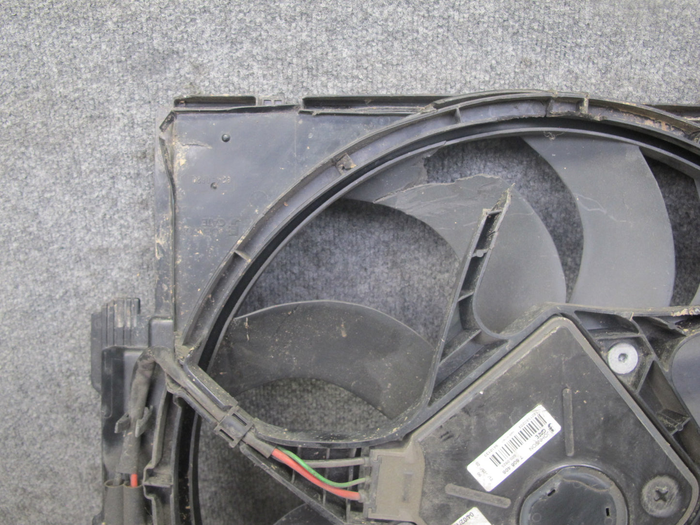 12-15 BMW F30 335i 600W Radiator Electric Cooling Fan 7640511 OEM