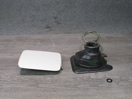 95-97 Toyota Celsior Lexus LS400 UCF20 Fuel Door Lid Cover White w Housing OEM