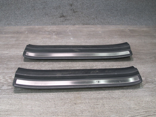 95-00 Toyota Celsior Lexus LS400 Rear Door Scuff Sill Plate Trim Set Black OEM