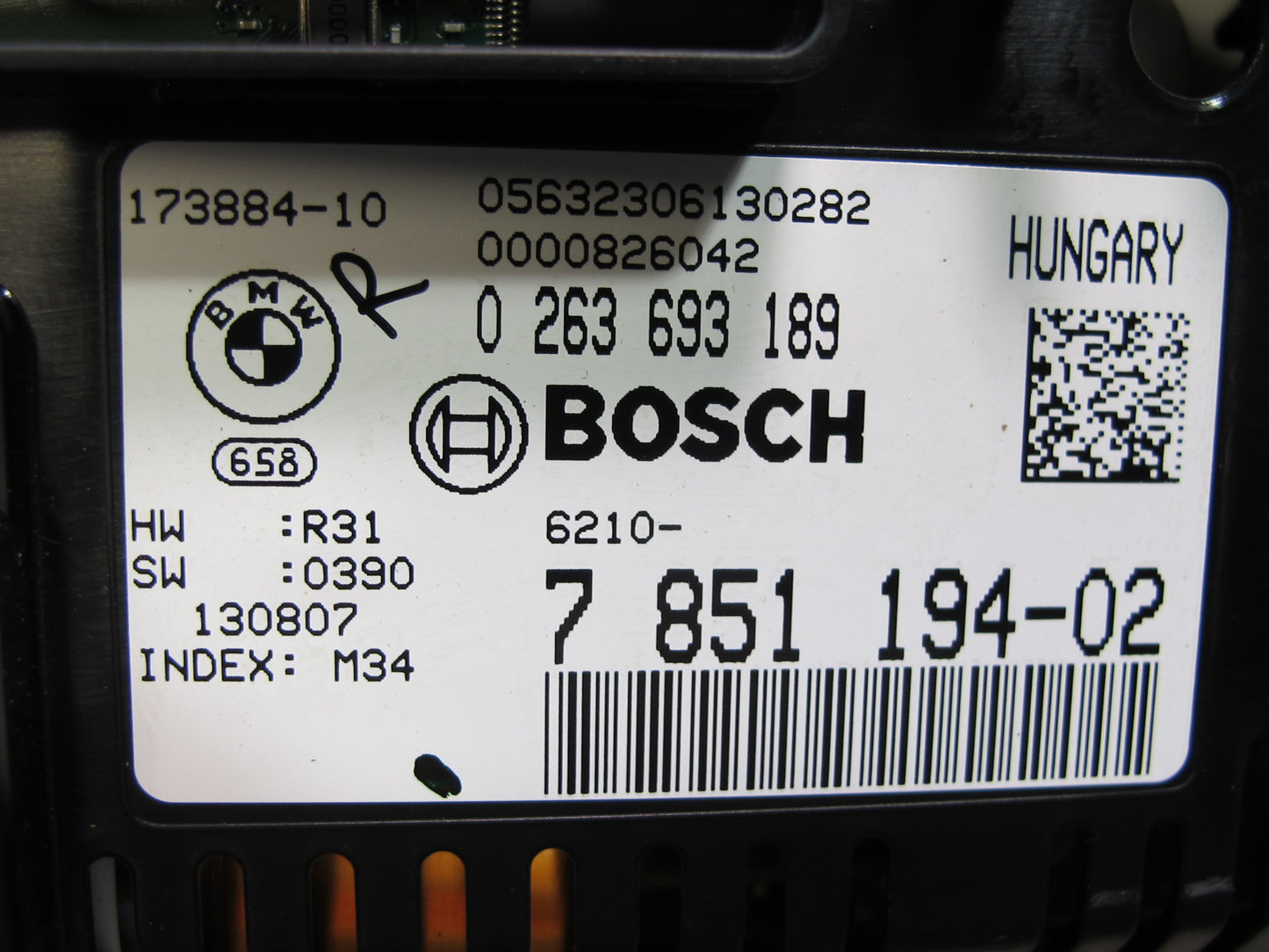 2013-2018 BMW F12 F13 M6 S63T  MPH Speedometer Instrument Gauge Cluster