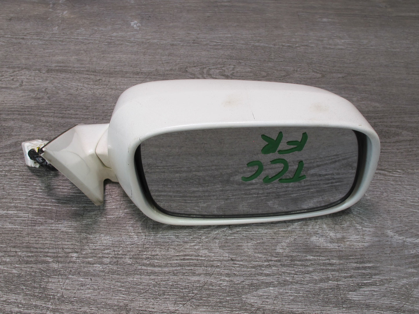 95-97 Toyota Celsior RHD Left & Right Side View Door Mirror White w Switch OEM