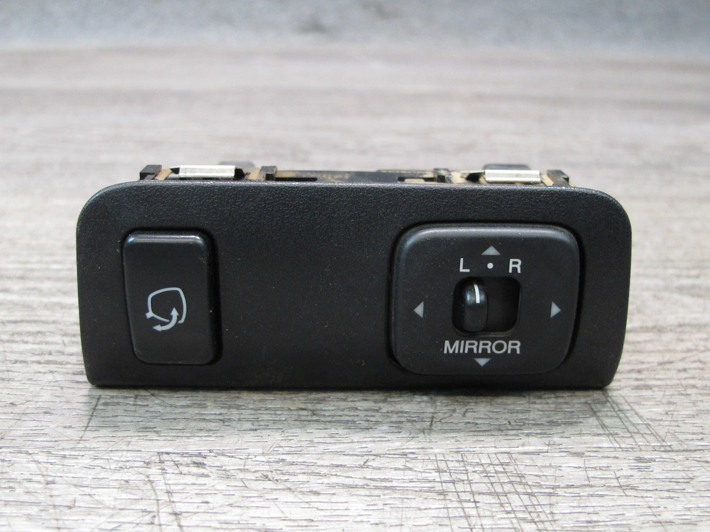 95-97 Toyota Celsior RHD Left & Right Side View Door Mirror White w Switch OEM