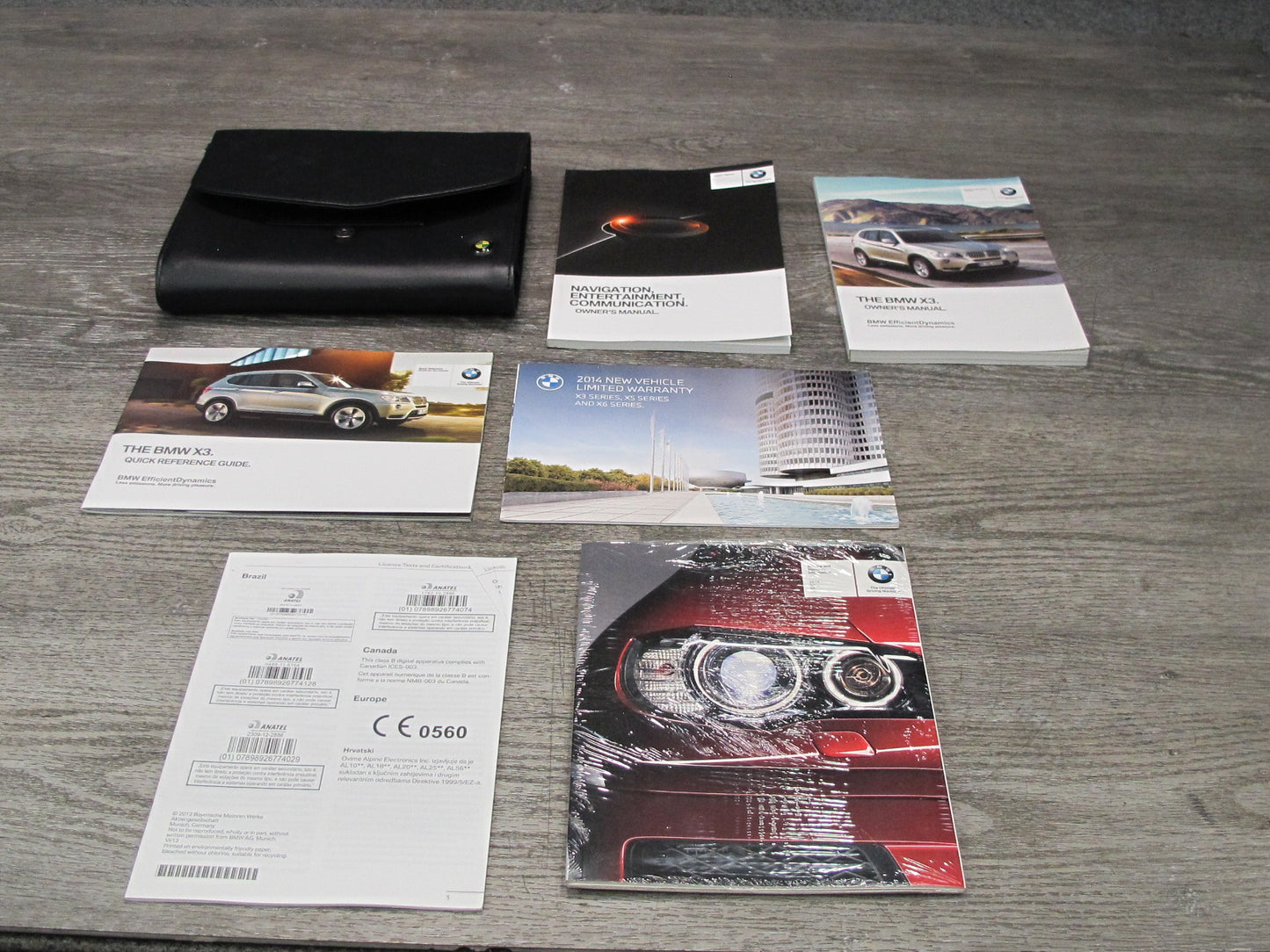 2014 BMW F25 X3 Owners User Operator Guide Manual Book Set w Case OEM