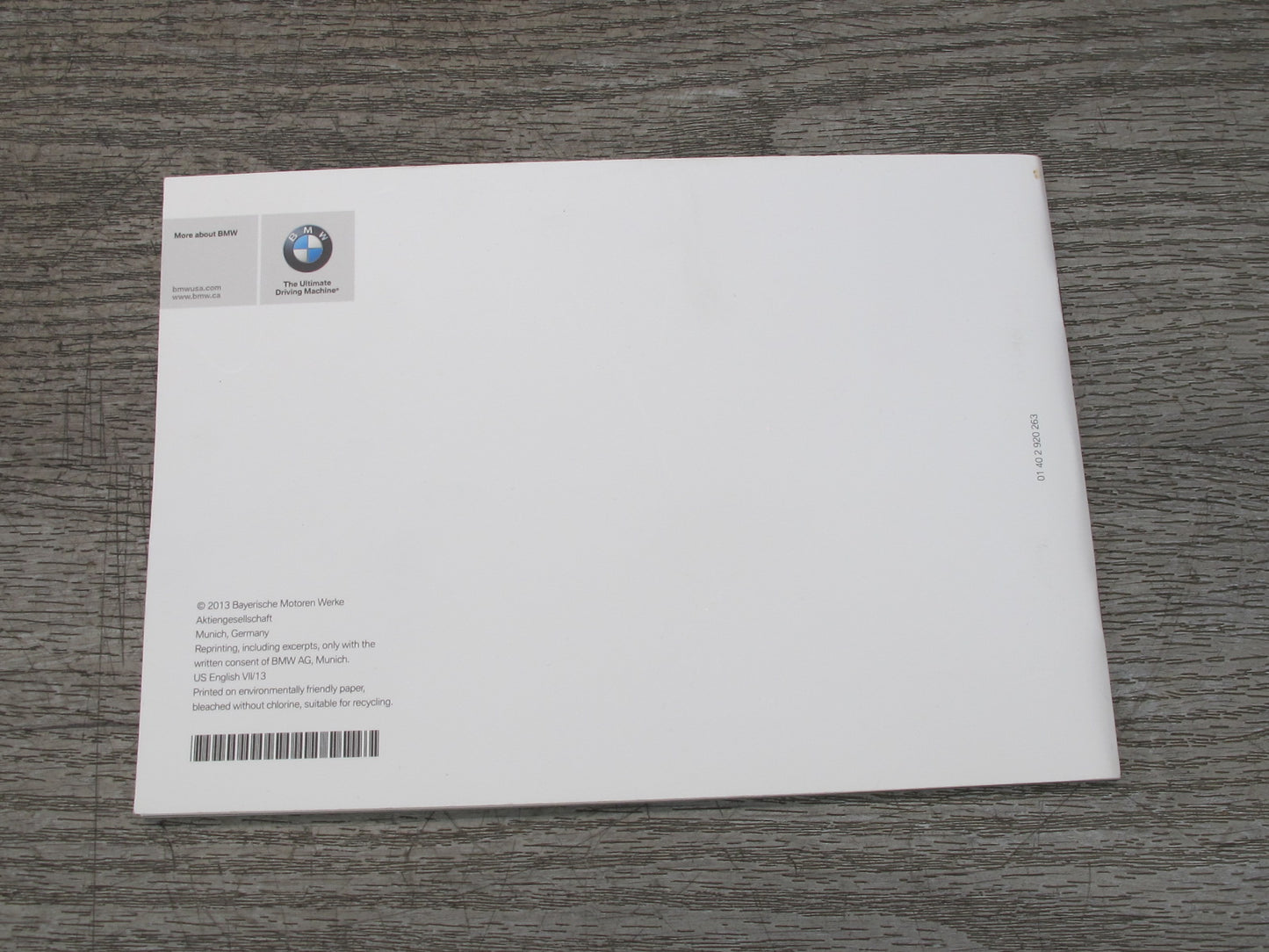 2014 BMW F25 X3 Owners User Operator Guide Manual Book Set w Case OEM