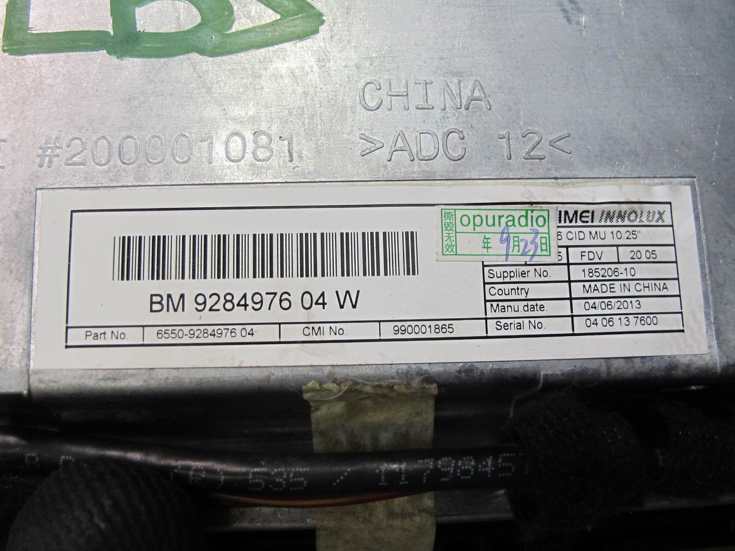 2012-2015 BMW F12 F13 F06 M6 Dash Board Navigation Display Screen Monitor 10"