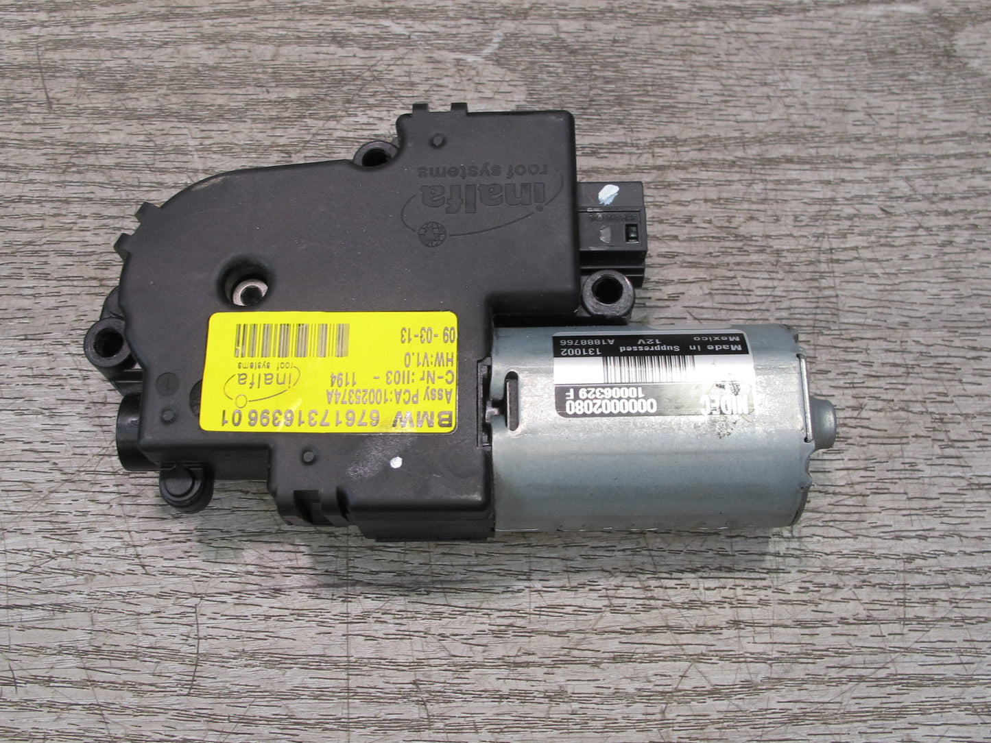 11-17 BMW F25 X3 Sunroof Motor Drive Unit 7316396 OEM
