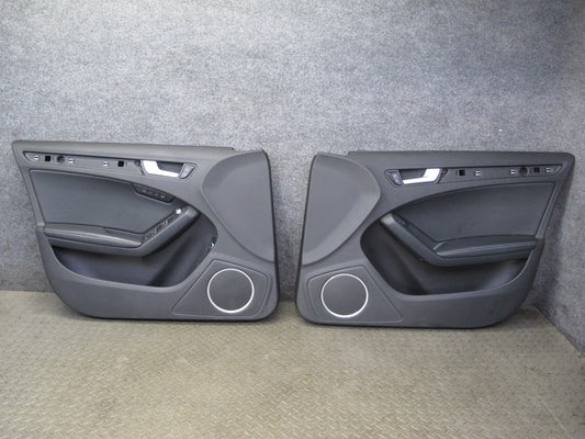 13-16 Audi B8 A4 S4 Set of 2 Front Left & Right Door Interior Trim Panel OEM