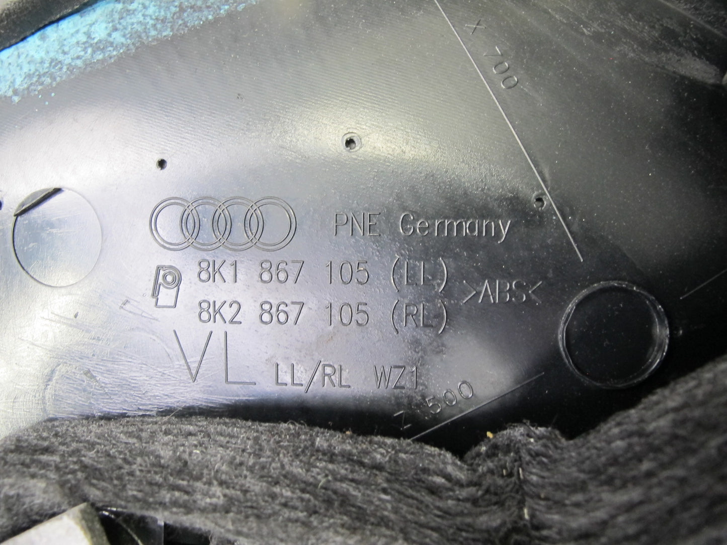 13-16 Audi B8 A4 S4 Set of 2 Front Left & Right Door Interior Trim Panel OEM