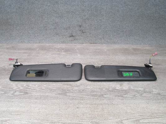 08-13 BMW E88 135i Convertible Left & Right Sun Visor Black Set OEM