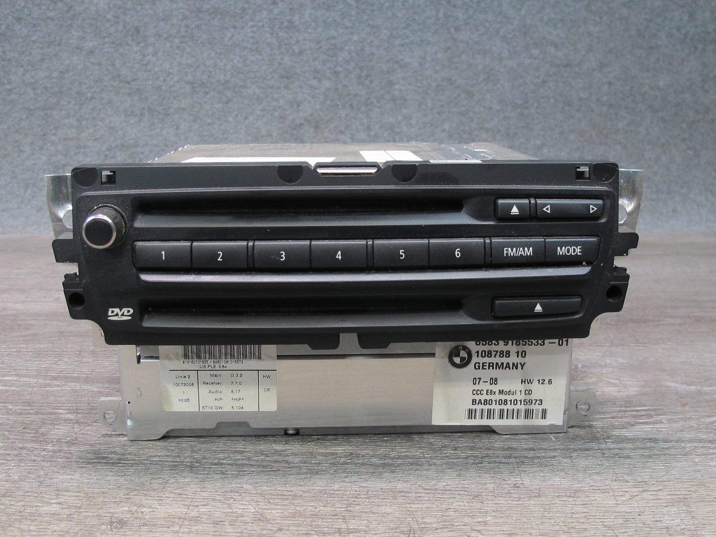 2008 BMW E82 E88 135I CCC Navi Radio CD Player Receiver Head Unit 9185533 OEM