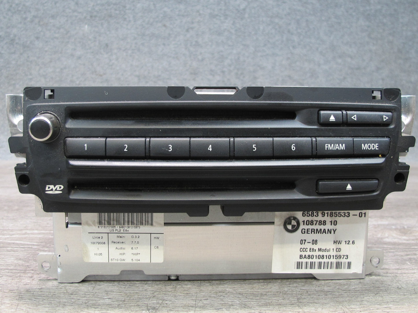 2008 BMW E82 E88 135I CCC Navi Radio CD Player Receiver Head Unit 9185533 OEM