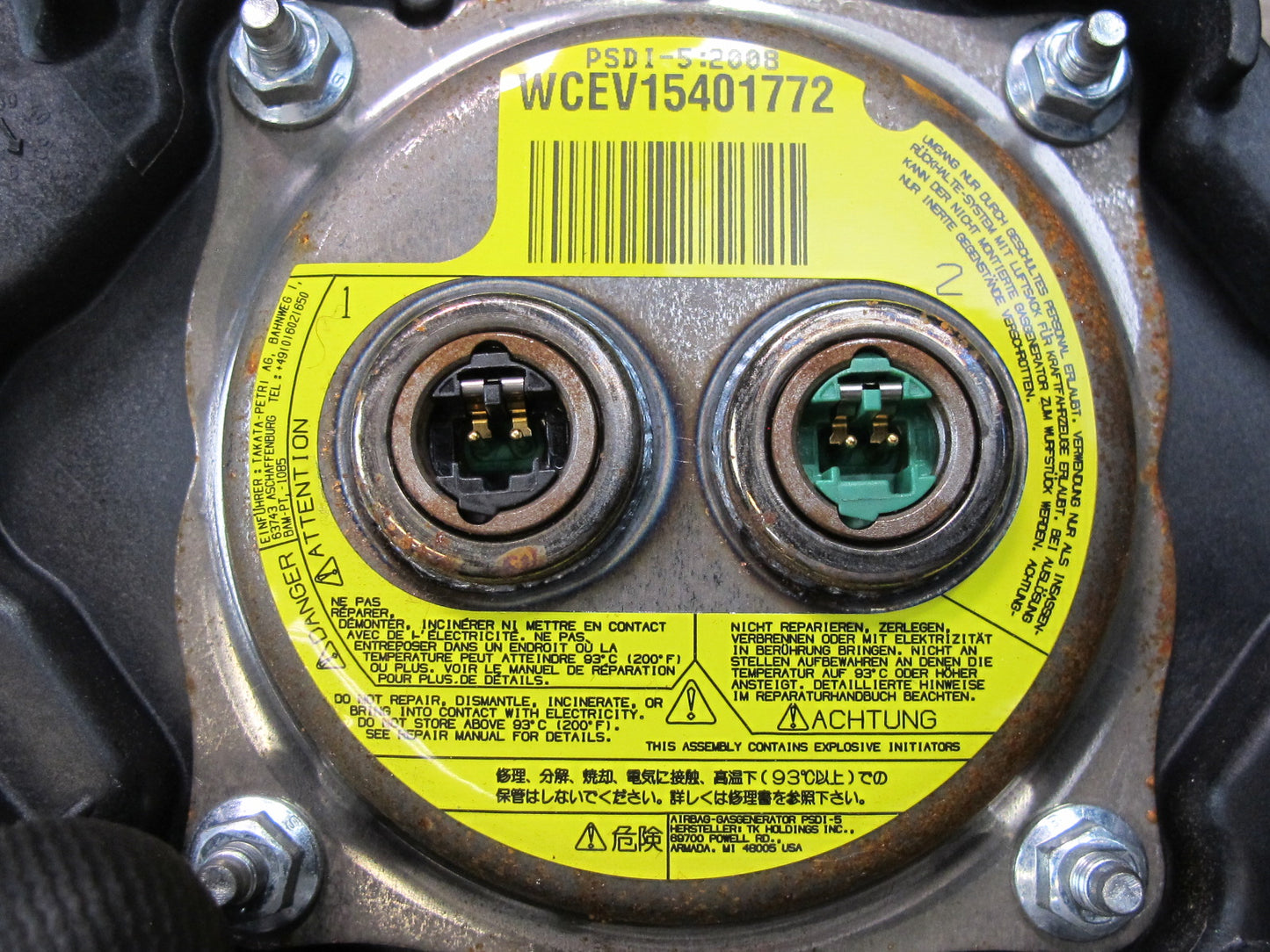 08-10 BMW E88 FRONT LEFT DRIVER SIDE SPORT STEERING WHEEL SRS AIRBAG OEM