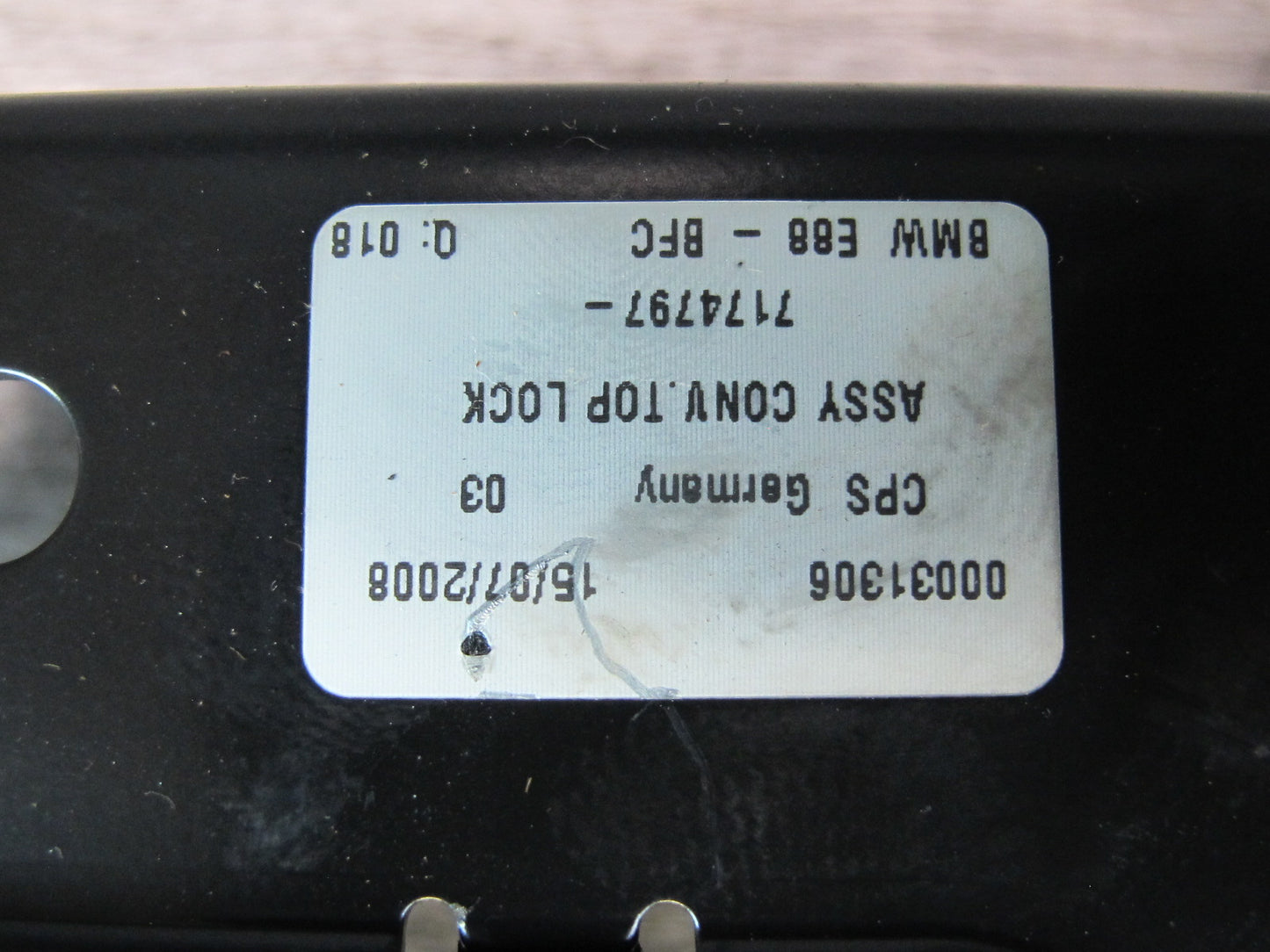 08-13 BMW E88 135i Convertible TOP Roof Lock Latch Actuator Motor Assembly OEM