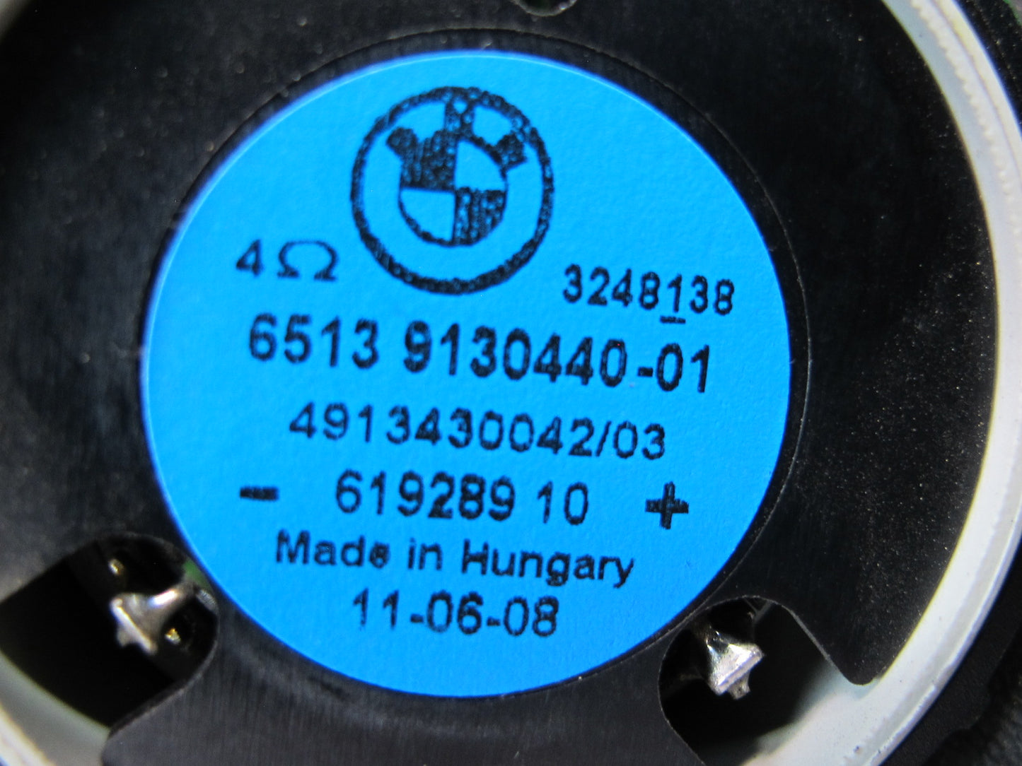 08-09 BMW E88 135i Convertible Set of 2 Rear Tweeter Speaker w Trim Beige OEM