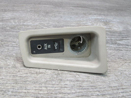 08-13 BMW E82 E88 135I Center Console USB AUX Lighter Socket w Trim Beige OEM