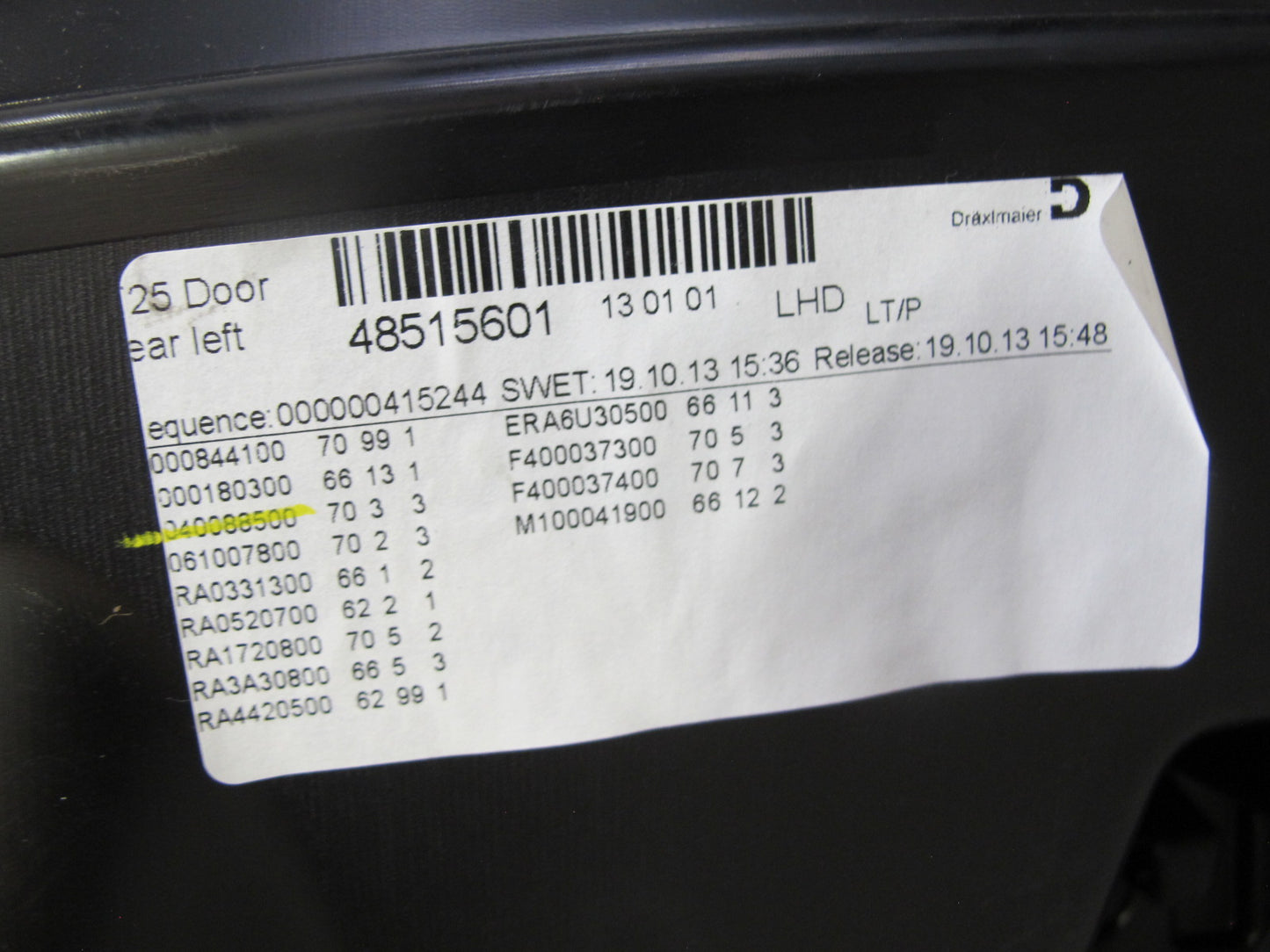 11-17 BMW F25 X3 Set of 2 Rear Left & Right Door Interior Trim Panel Black OEM