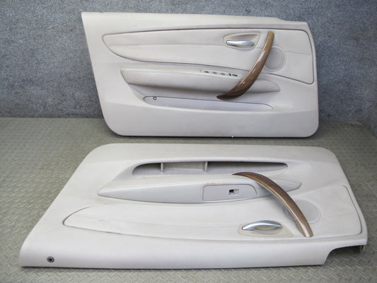 08-09 BMW E88 135i Convertible Set of 2 Left & Right Interior Door Panel OEM