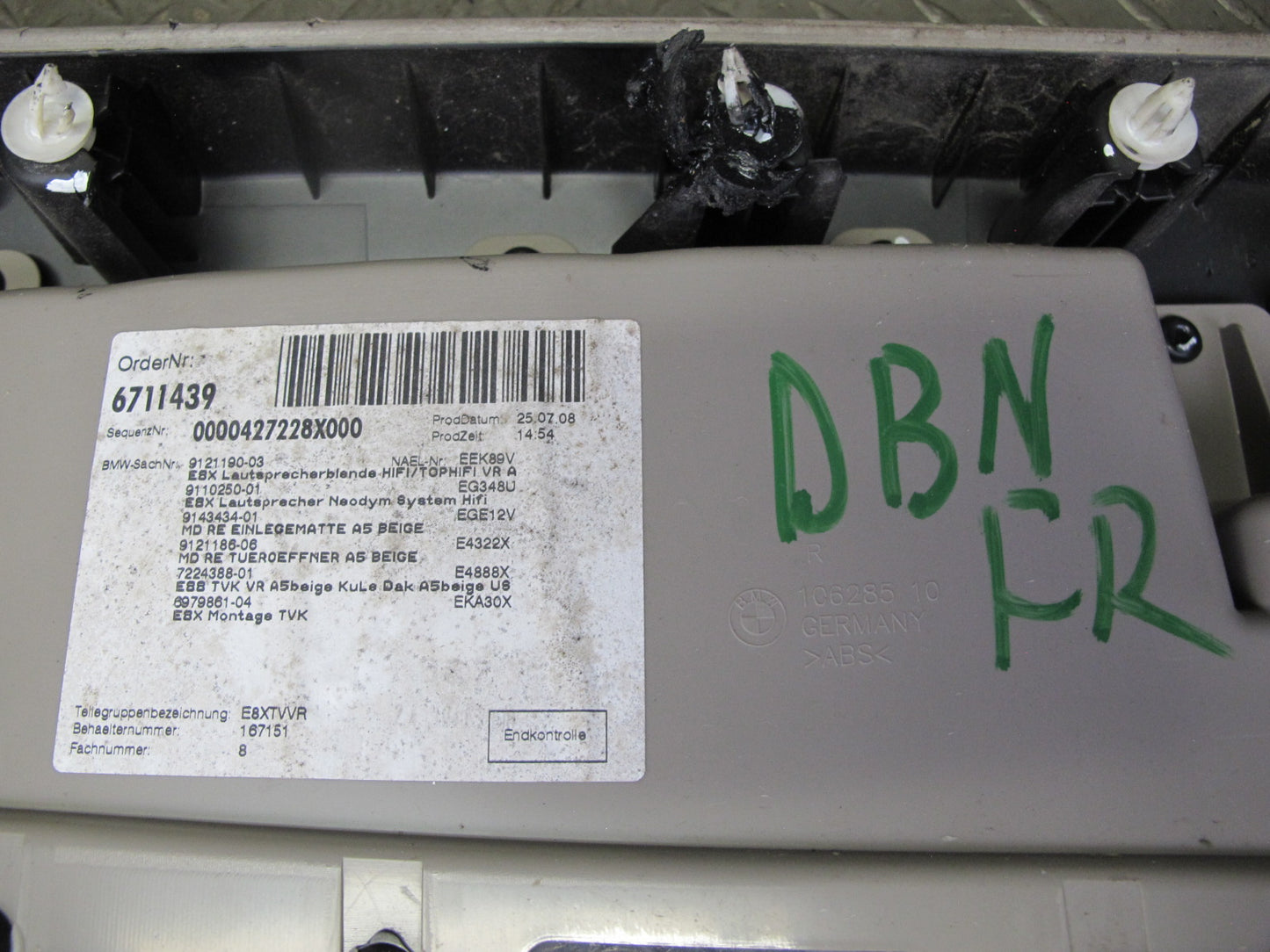 08-09 BMW E88 135i Convertible Set of 2 Left & Right Interior Door Panel OEM