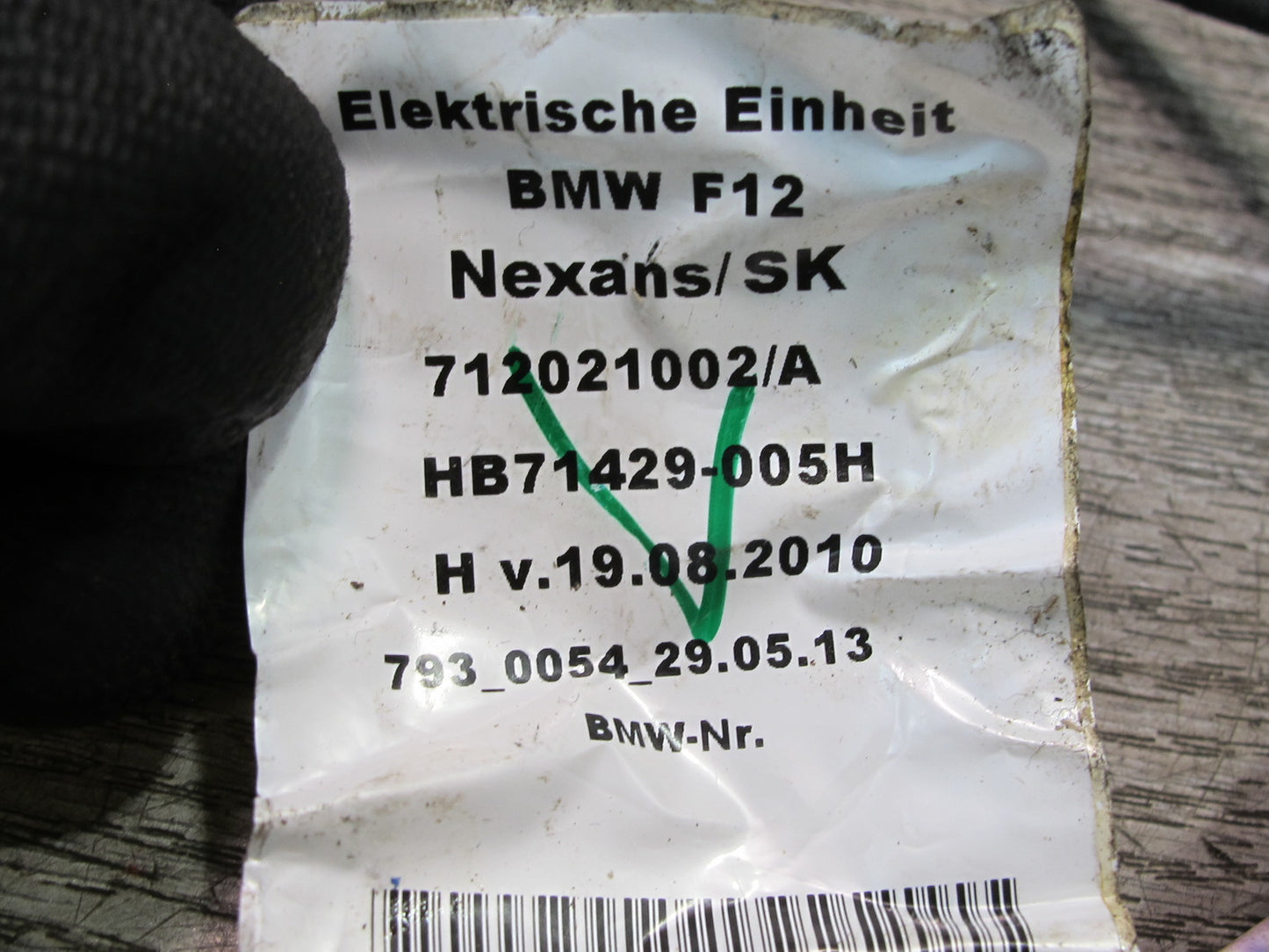 2012-2018 BMW F12 M6 Convert Roof Soft TOP Hydraulic Pump Wire Wiring Harness