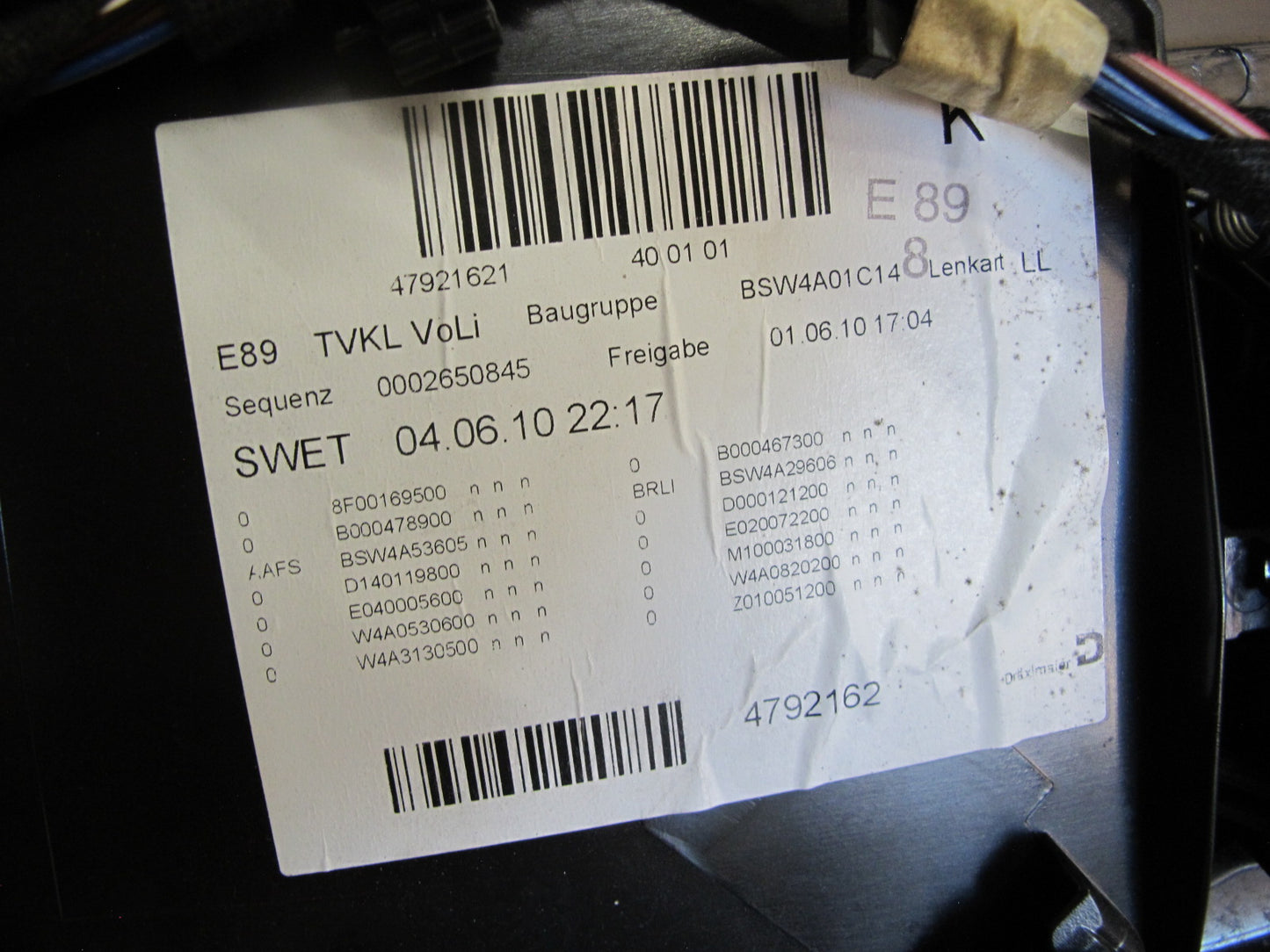 09-16 BMW E89 Z4 Set of 2 Left & Right Door Interior Trim Cover Panel Black OEM