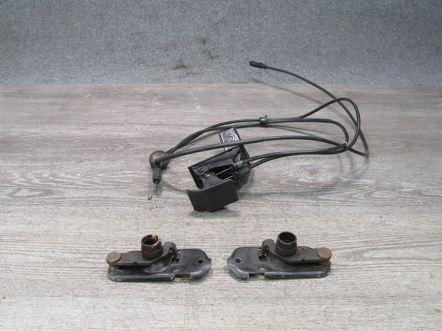 84-96 Chevrolet Corvette C4 Hood Release Handle Cable w Left Right Lock Set OEM