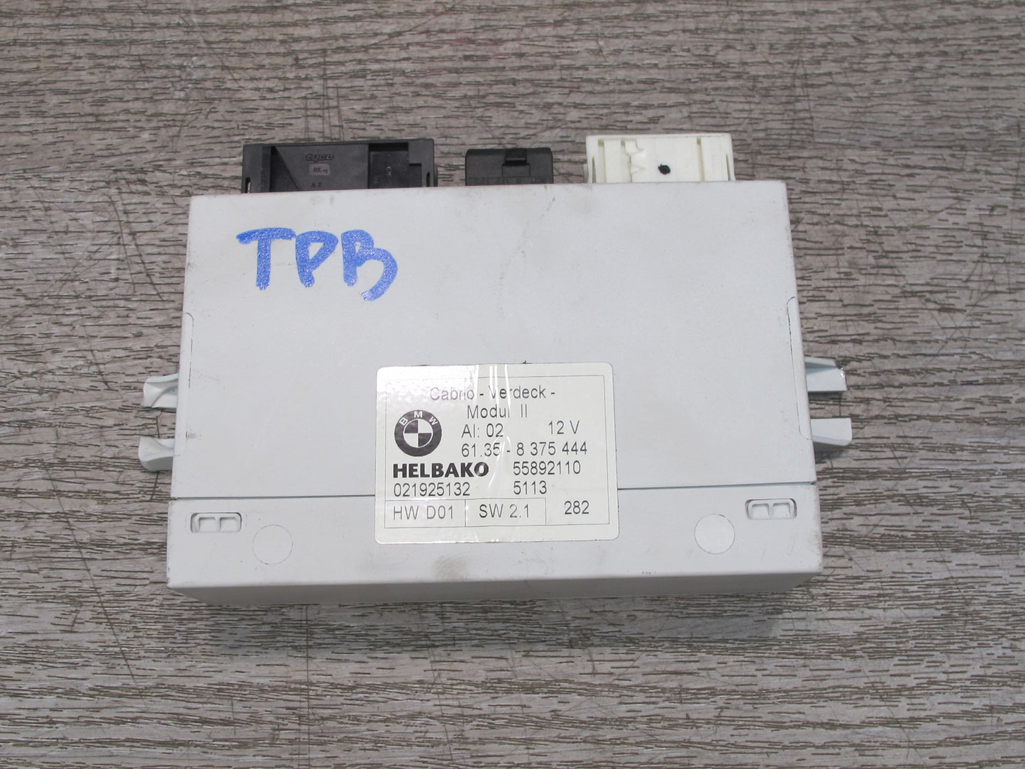 01-06 BMW E46 330ci Convertible Folding TOP Roof Control Unit Module 8375444 OEM