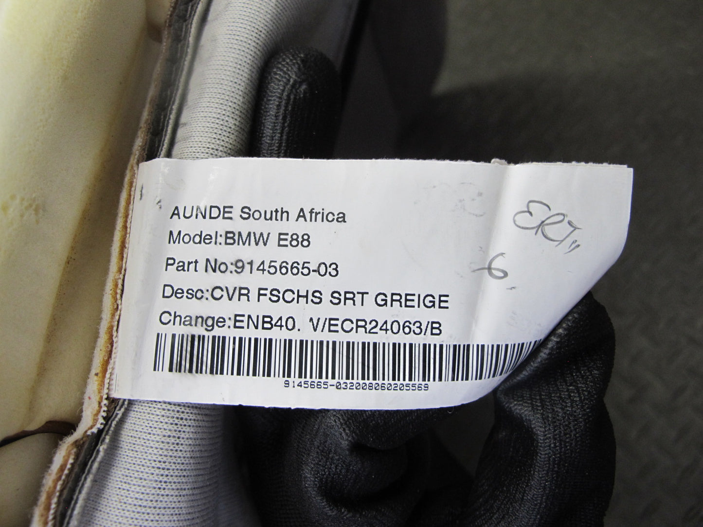 2008 BMW E82 E88 135i Convert Front Left Sport Seat Lower Leather Cushion OEM