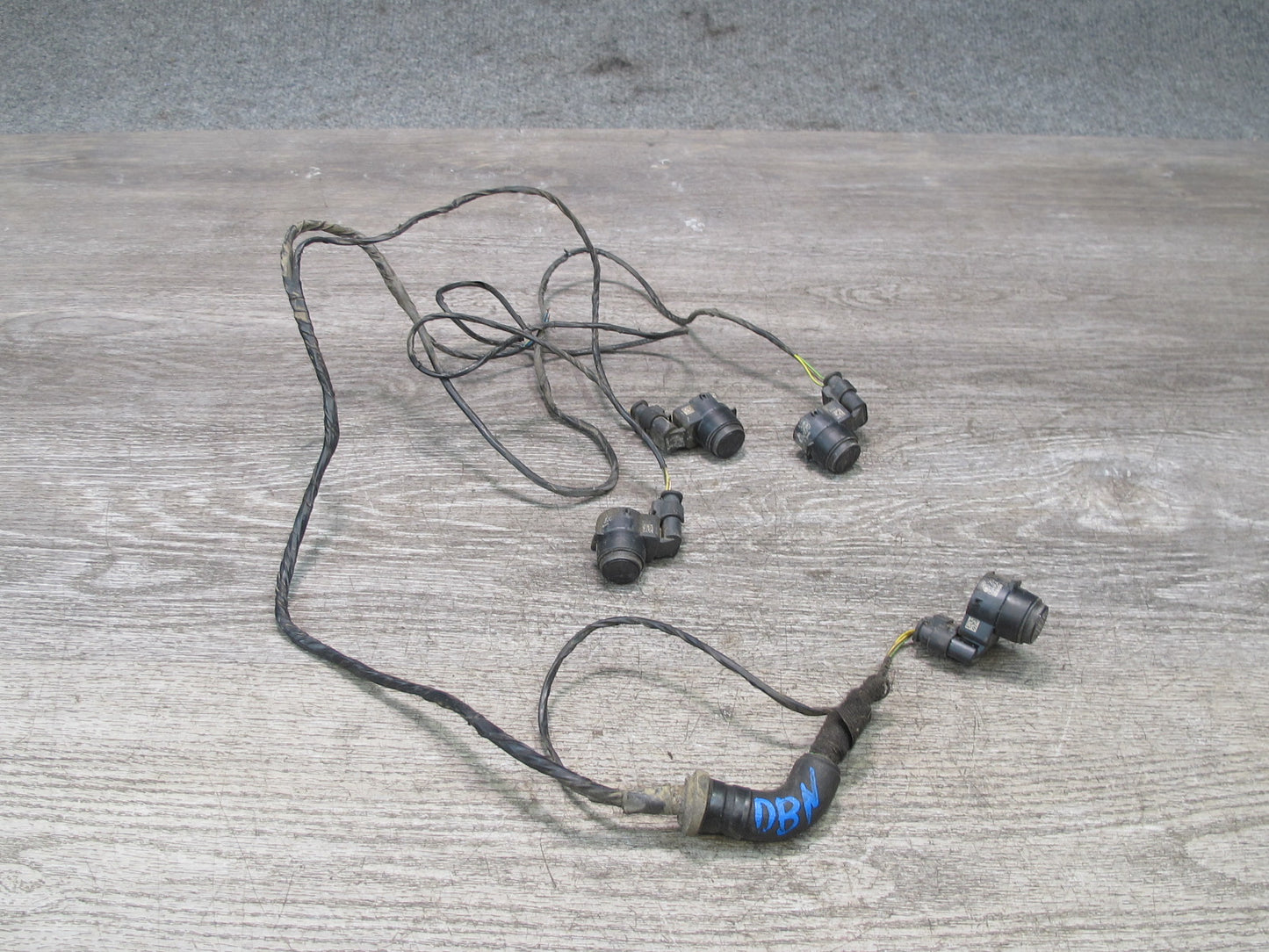 08-13 BMW E82 E88 135i Rear PDC Parking Distance Sensor Set w Wiring Harness OEM