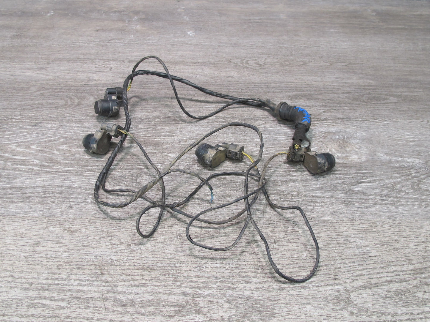 08-13 BMW E82 E88 135i Rear PDC Parking Distance Sensor Set w Wiring Harness OEM