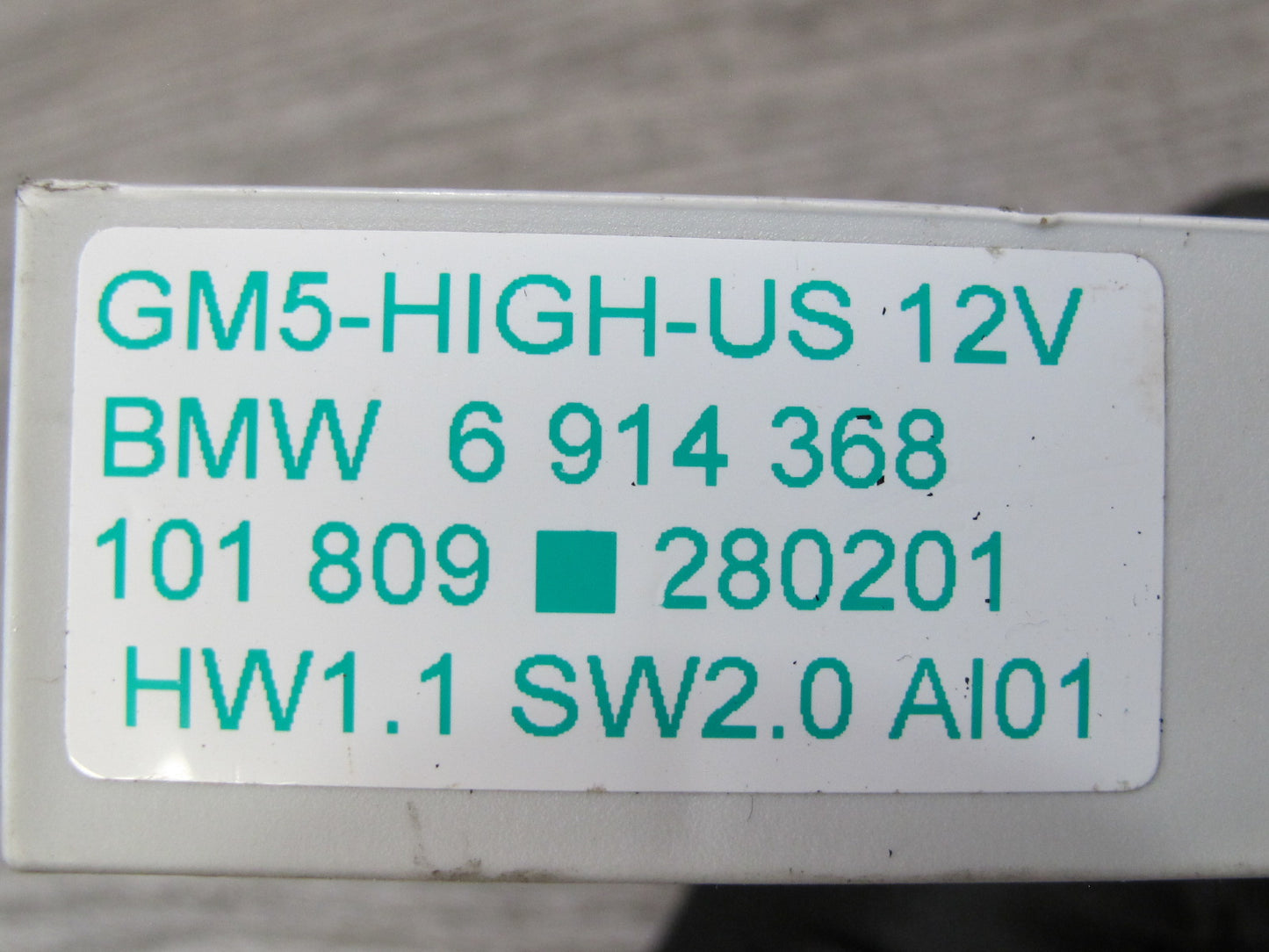 01-06 BMW E46 330ci GM5 High Body Control Module Unit BCM BCU 6914368 OEM
