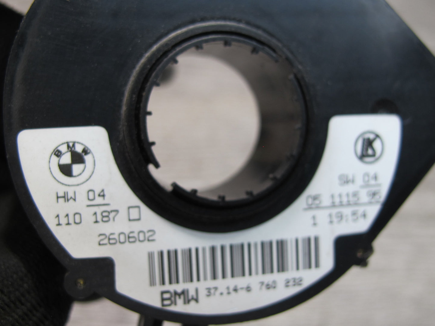 01-06 BMW E46 CONVERTIBLE STEERING COLUMN CLOCK SPRING 6760232 OEM