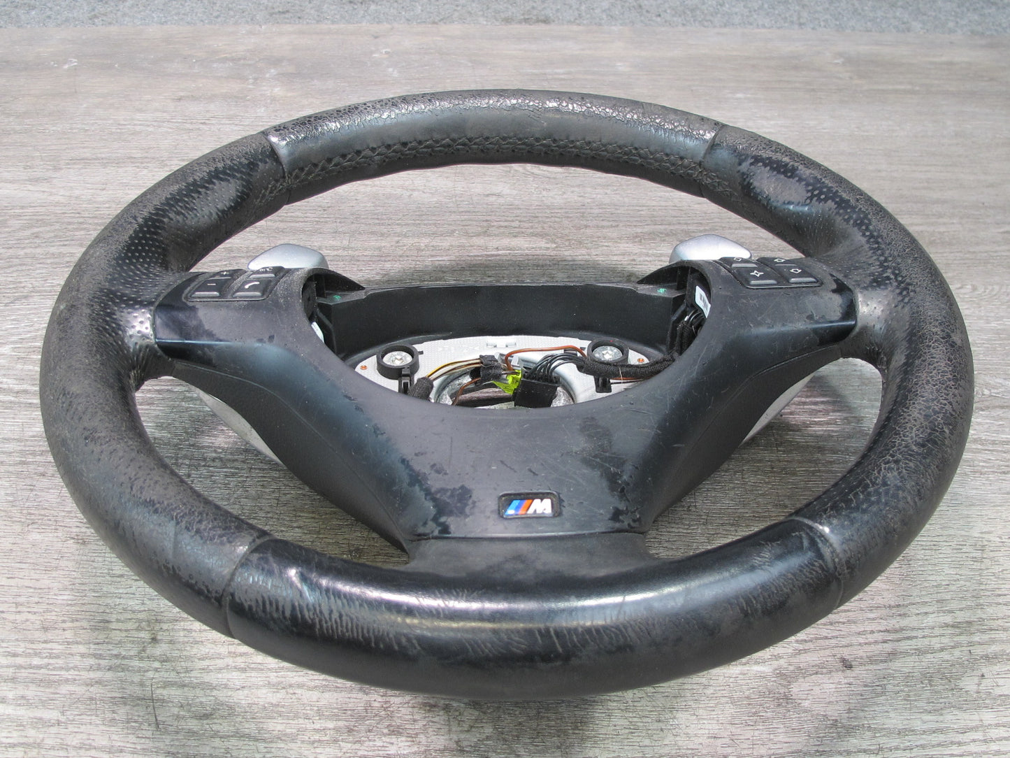 08-13 BMW E82 E88 135i M Sport Leather Steering w Paddles & Controls OEM