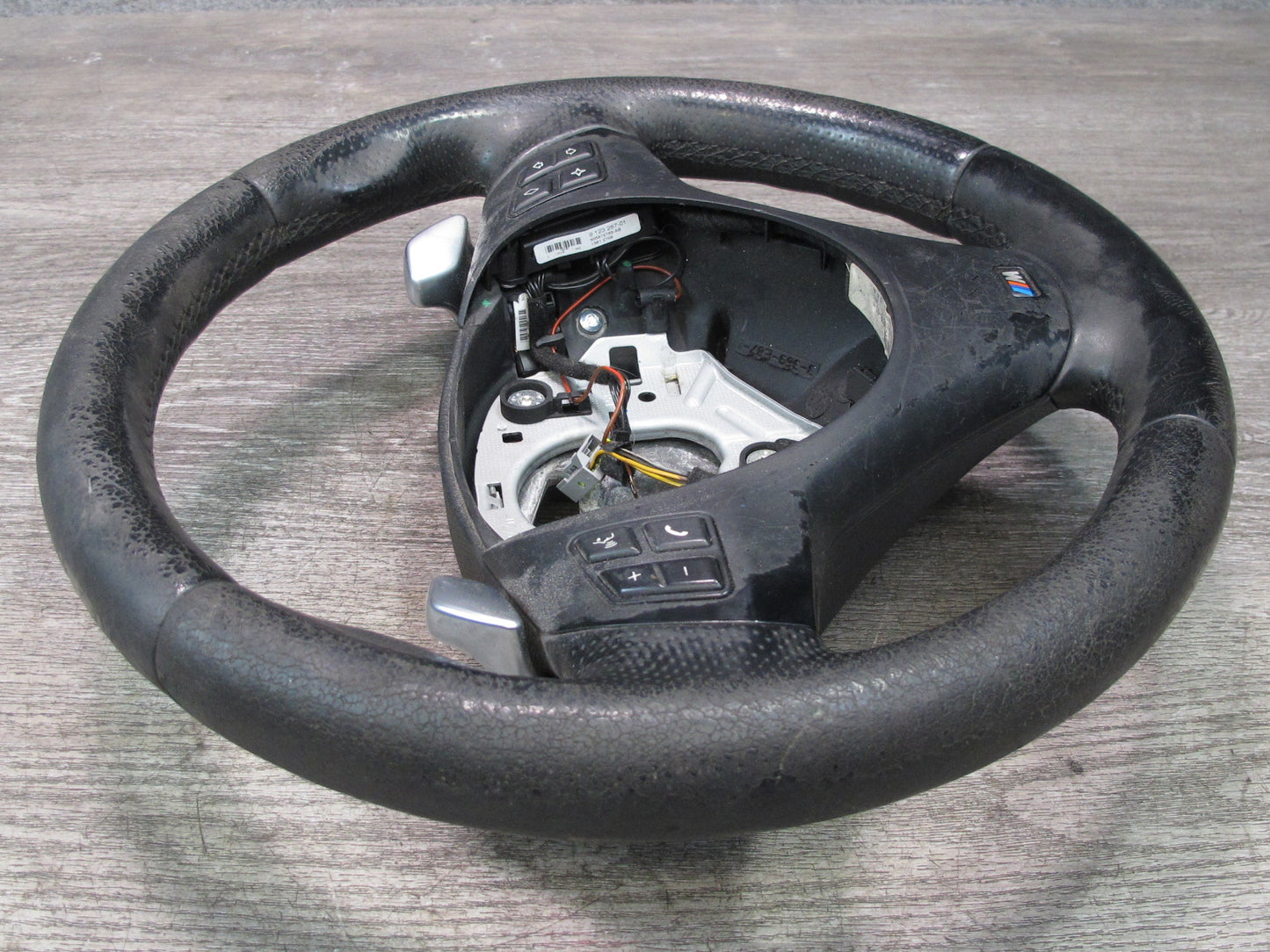 08-13 BMW E82 E88 135i M Sport Leather Steering w Paddles & Controls OEM
