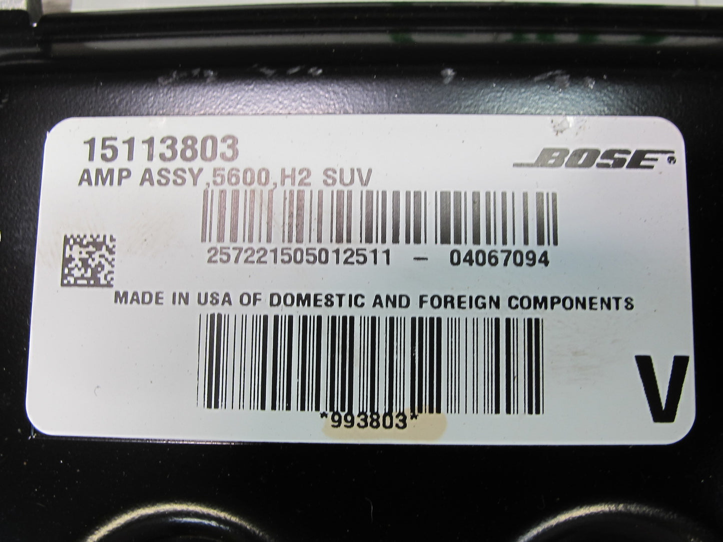 2004-2007 Hummer H2 Bose Radio Audio Amplifier AMP 15113803
