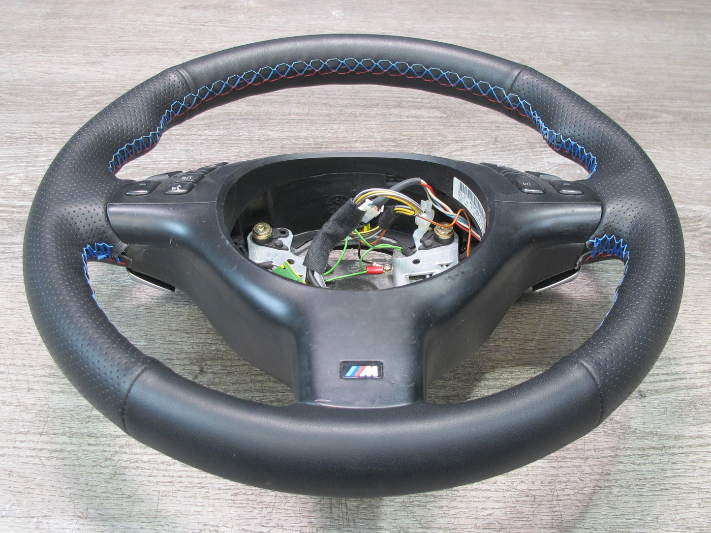 01-06 BMW E46 330ci M-sport Leather Steering Black w Controls & Paddles OEM