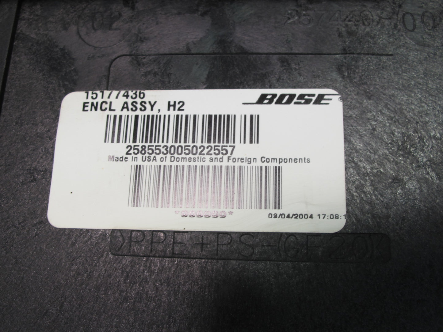 2003-2007 Hummer H2 Bose Audio Subwoofer Speaker Box 15177436