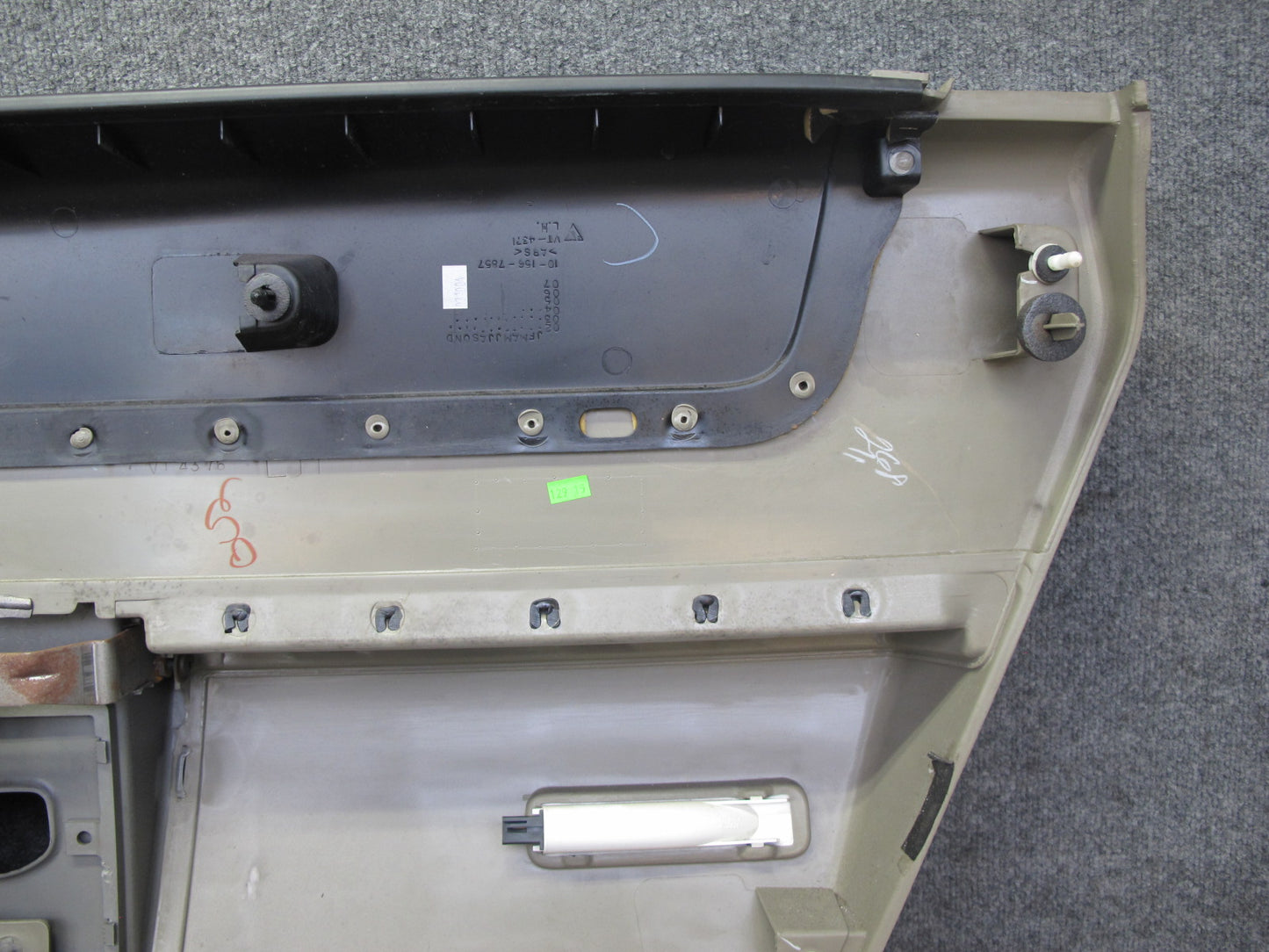 2003-2004 Hummer H2 Rear Left Driver Side Door Interior Trim Cover Panel