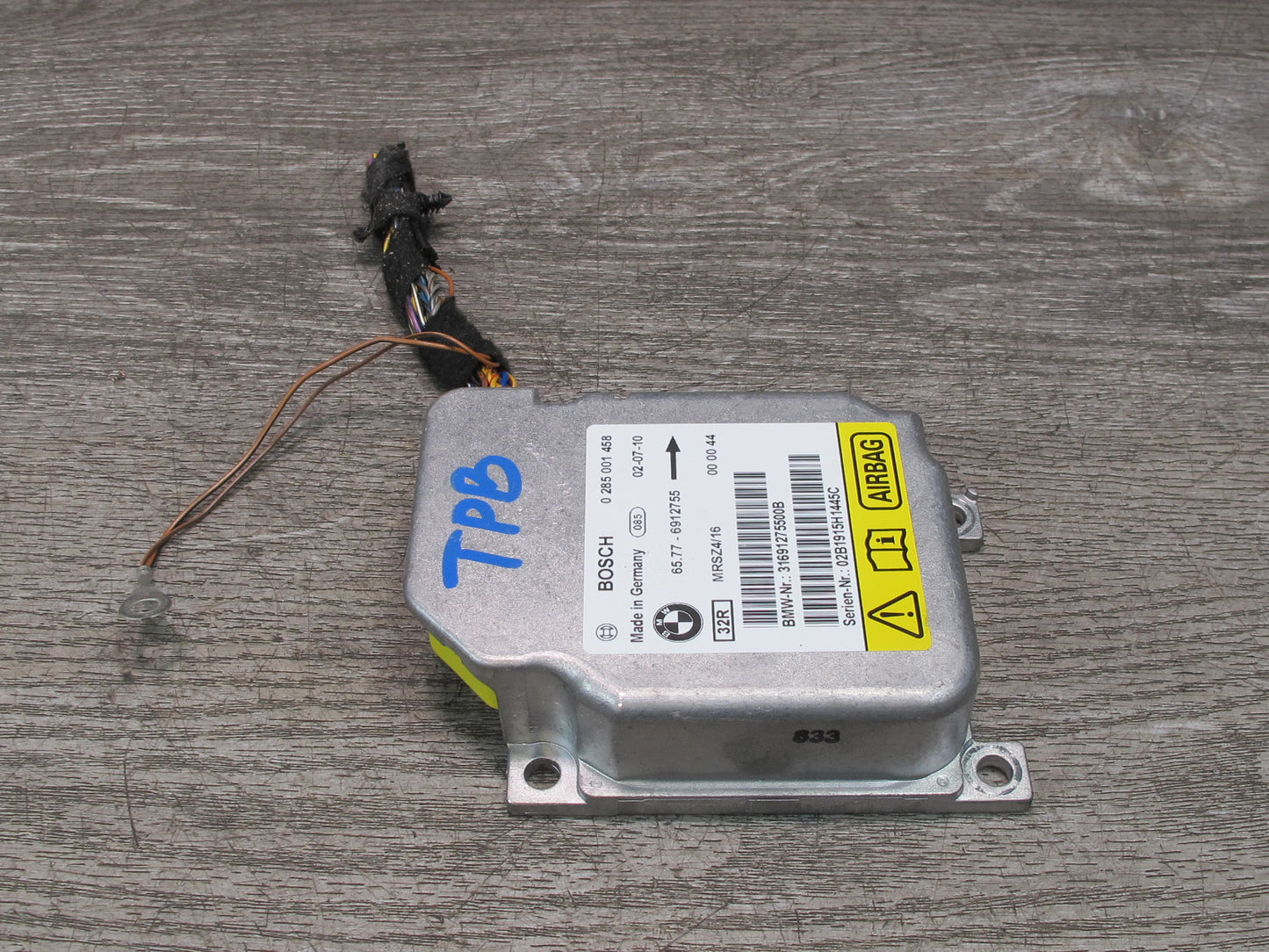 01-06 BMW E46 3-SERIES M3 SRS AIRBAG CONTROL MODULE UNIT 6912755 OEM