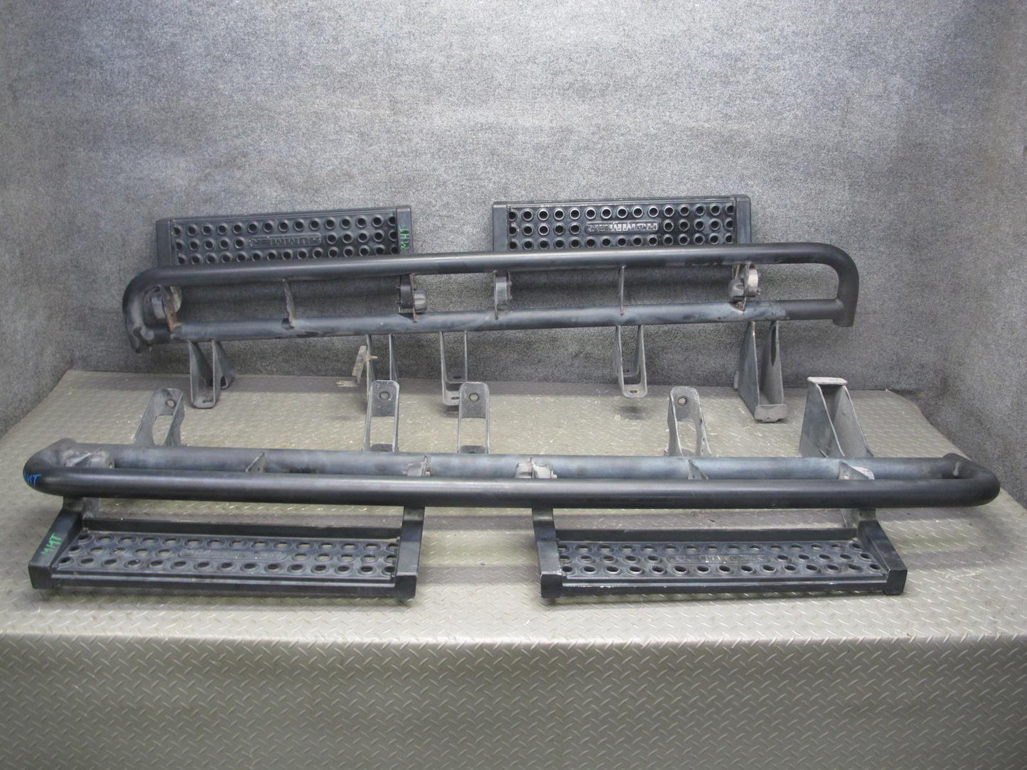 03-09 Hummer H2 Front Left & Right Side Running Board Rocker Guard Shield Set