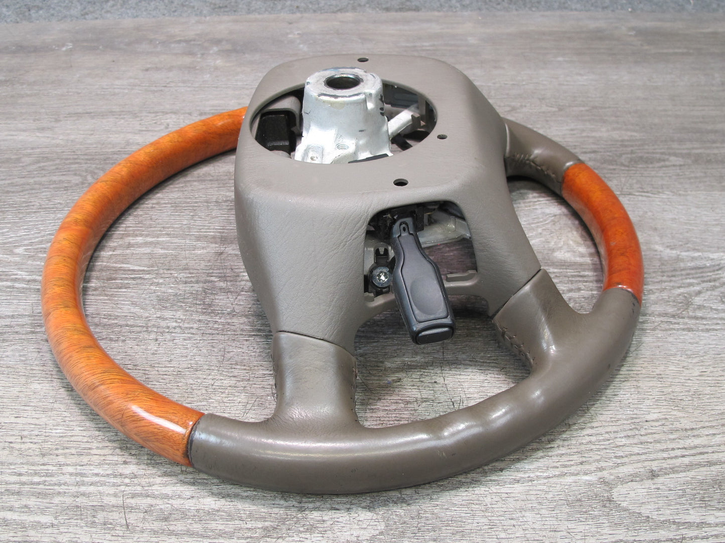 98-00 Lexus UCF20L LS400 Leather Wood Steering w Cruise Control Switch OEM