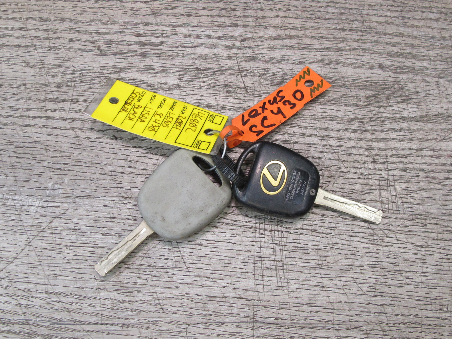 04-05 Lexus UZZ40L SC430 3UZFE Engine ECU ECM Ignition  Switch Lock KEY Set OEM