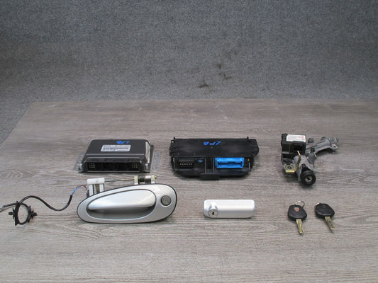 03-04 Porsche Boxster 986 M96.23 Engine ECU Immo Ignition Lock Handle KEY Set