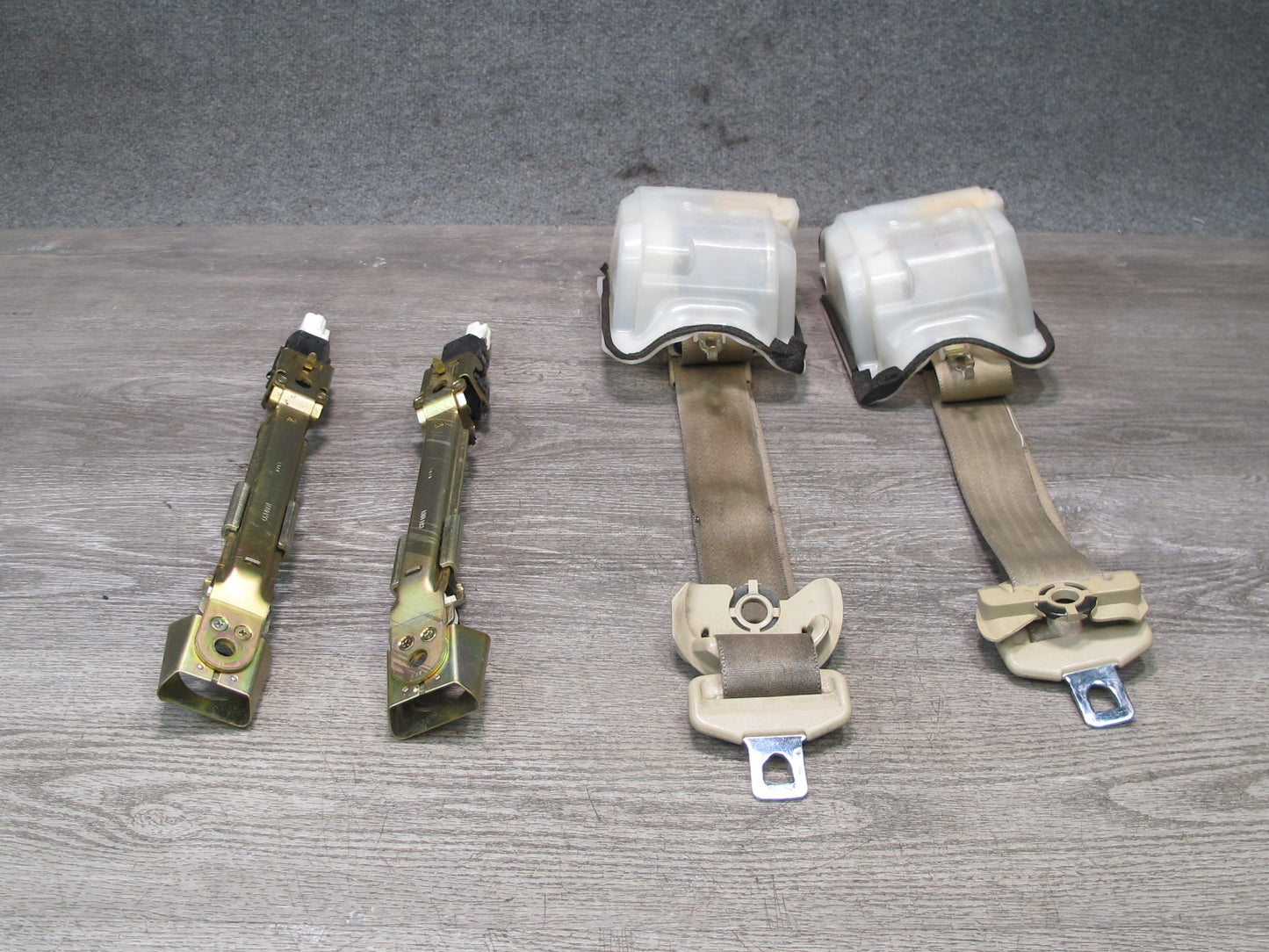 98-00 LEXUS LS400 FRONT RIGHT & LEFT SIDE SEATBELT RETRACTOR W/ HEIGHT ADJUSTER SET OEM