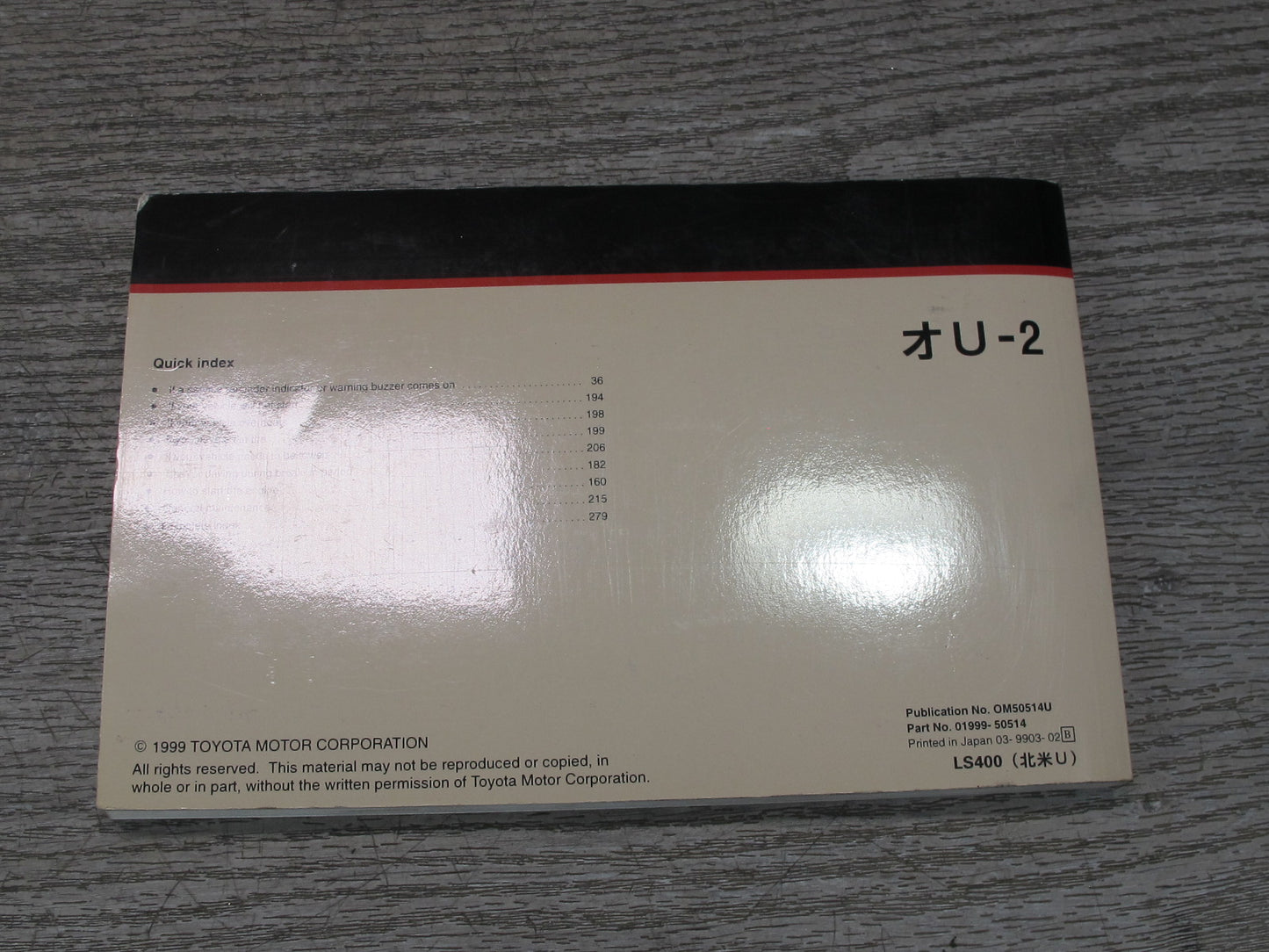 1999 Lexus UCF20L LS400 Owners Guide Manual Book Set w Case OEM