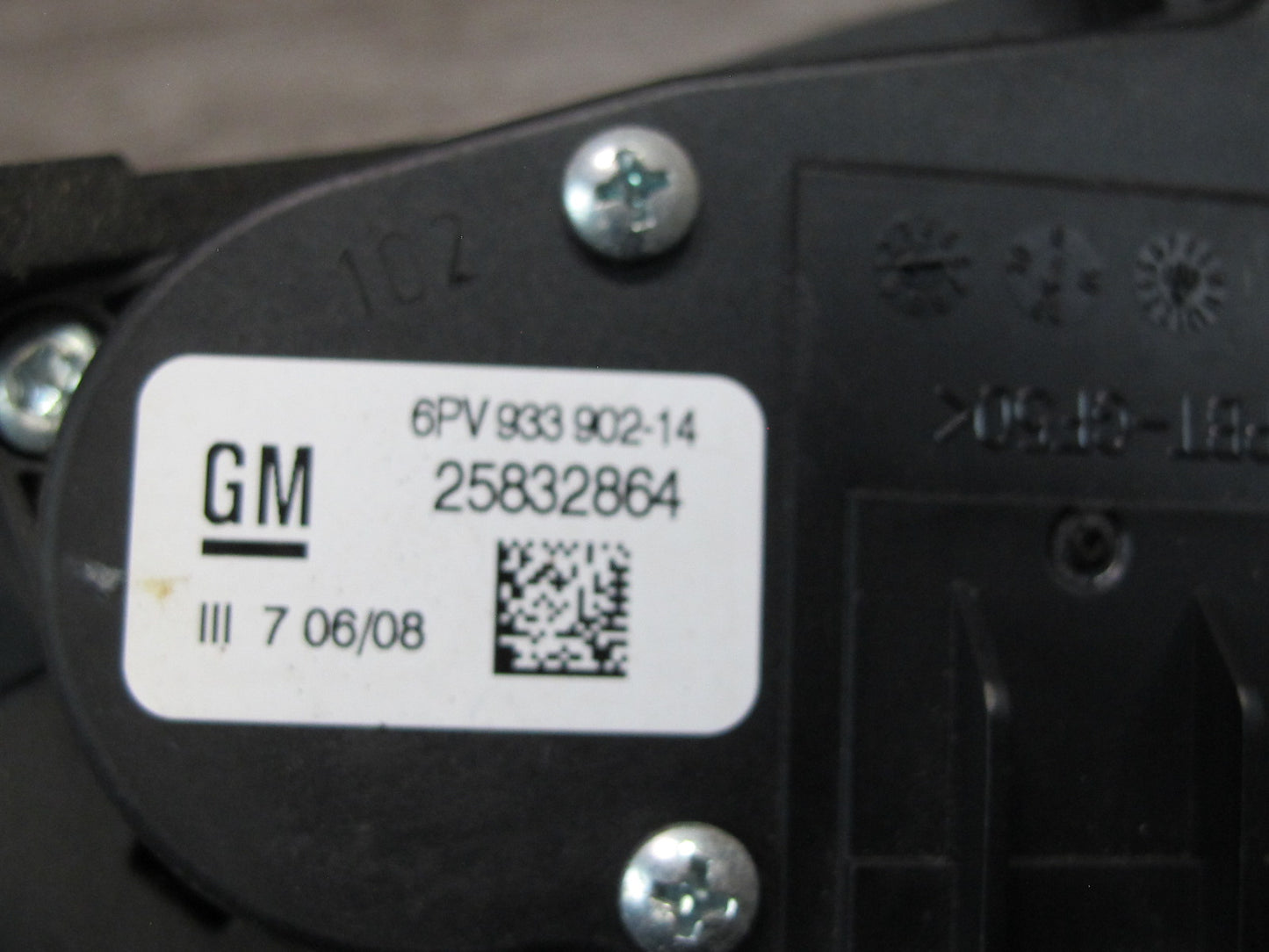 2008-2009 Hummer H2 Gas Acceleration Pedal Sensor 25832864