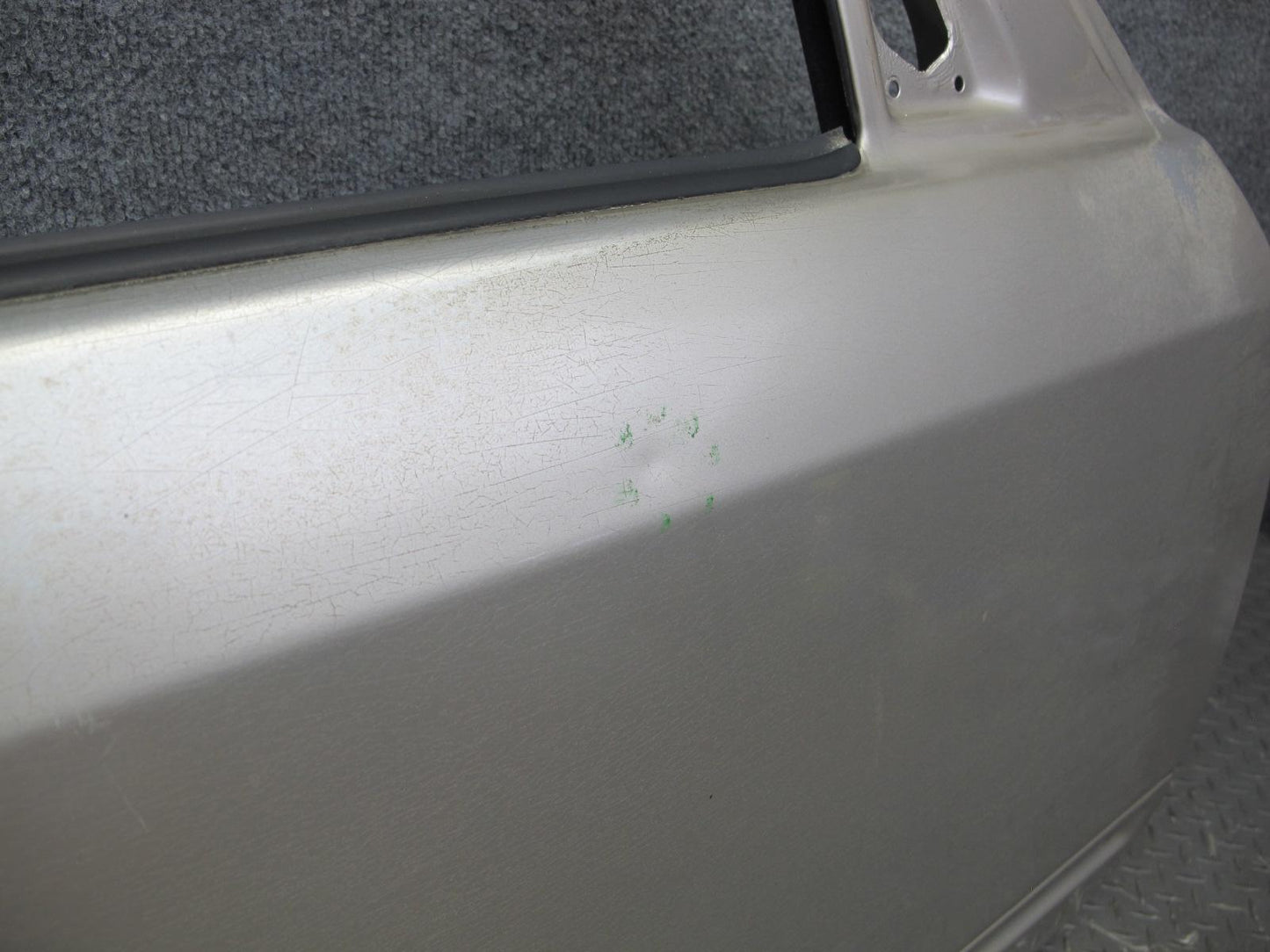 90-95 Mercedes W124 300D Sedan Front Right Passenger Door Shell Panel Silver OEM