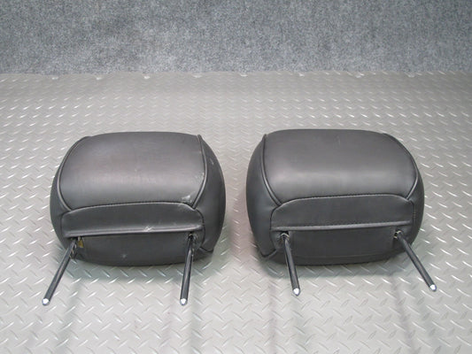 2008-2009 Hummer H2 Front Left & Right Seat Leather Headrest Set of 2 Black