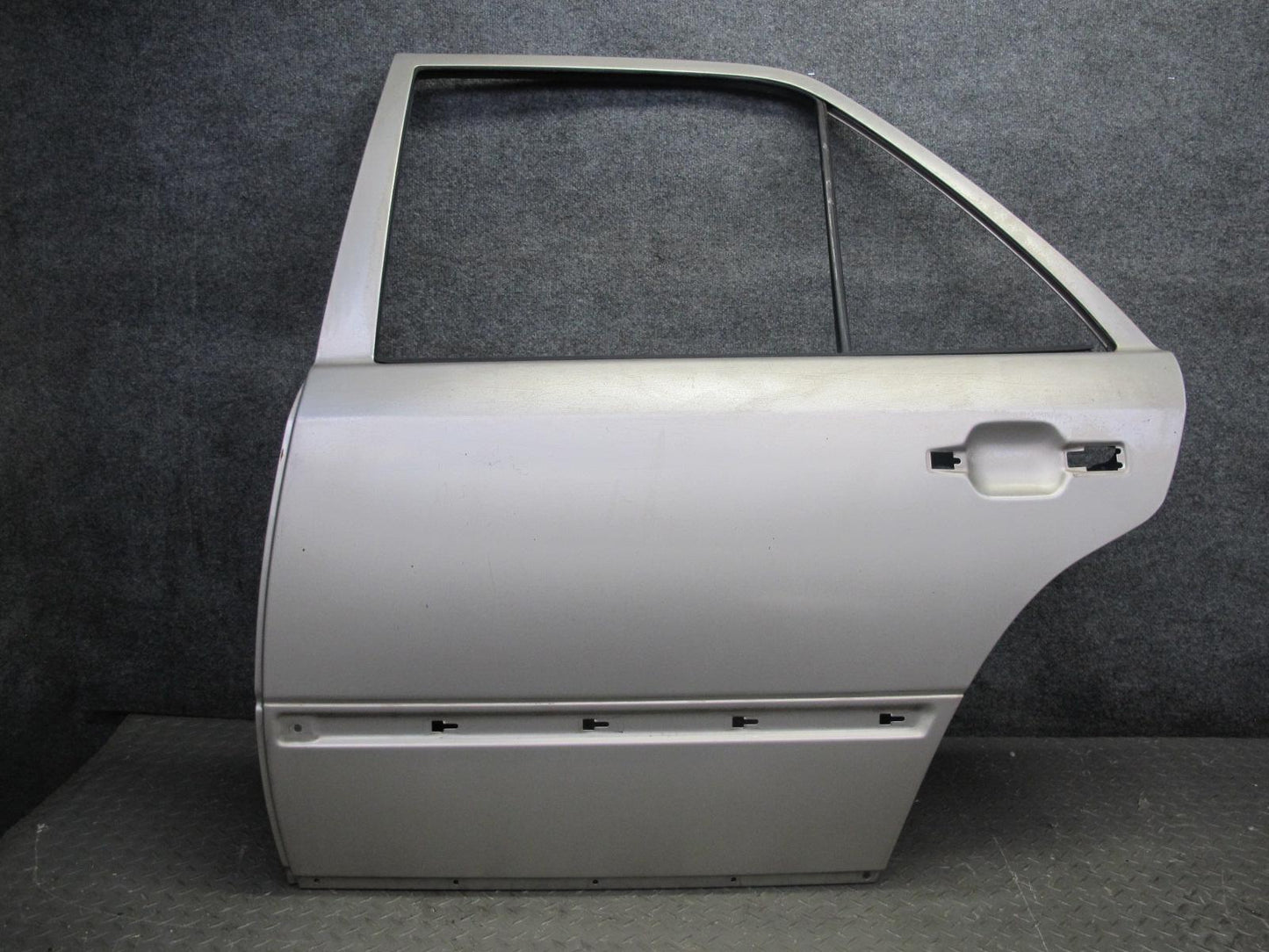 90-95 Mercedes W124 300D Sedan Rear Left Door Shell Panel Silver OEM