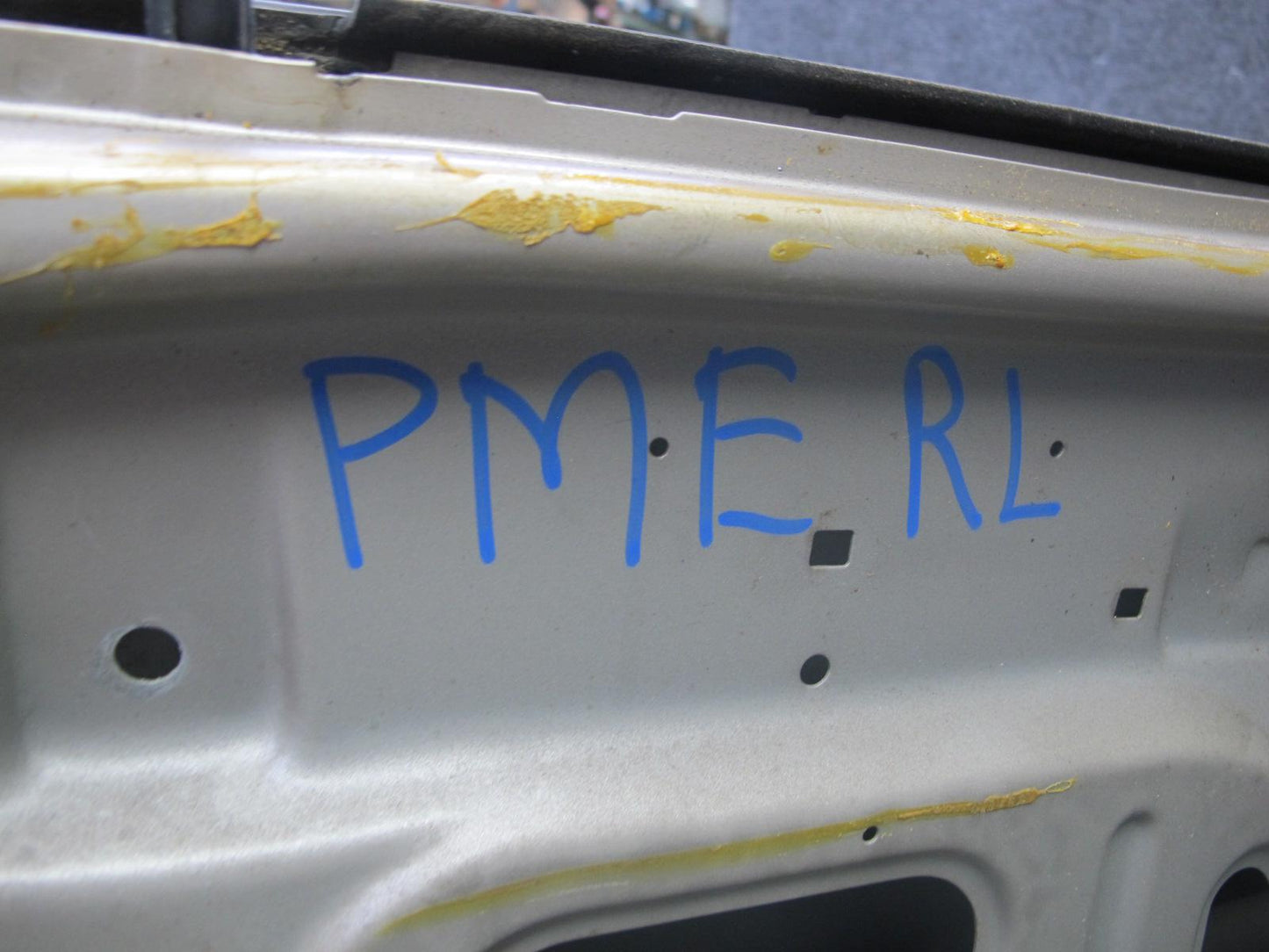 90-95 Mercedes W124 300D Sedan Rear Left Door Shell Panel Silver OEM