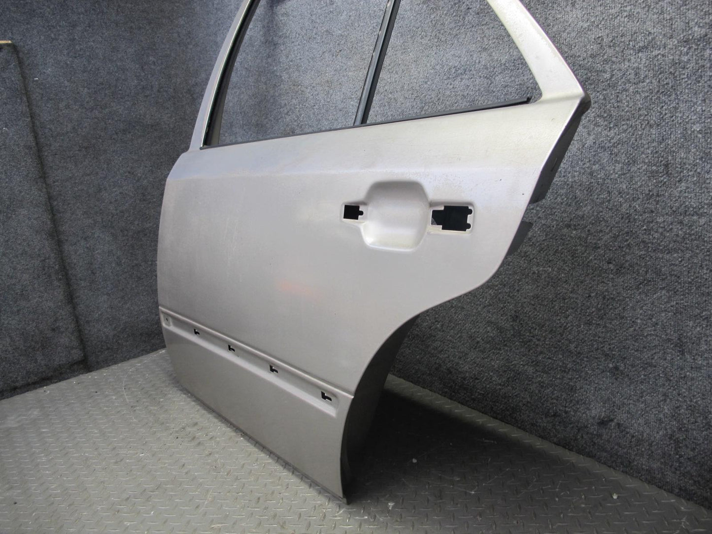 90-95 Mercedes W124 300D Sedan Rear Left Door Shell Panel Silver OEM